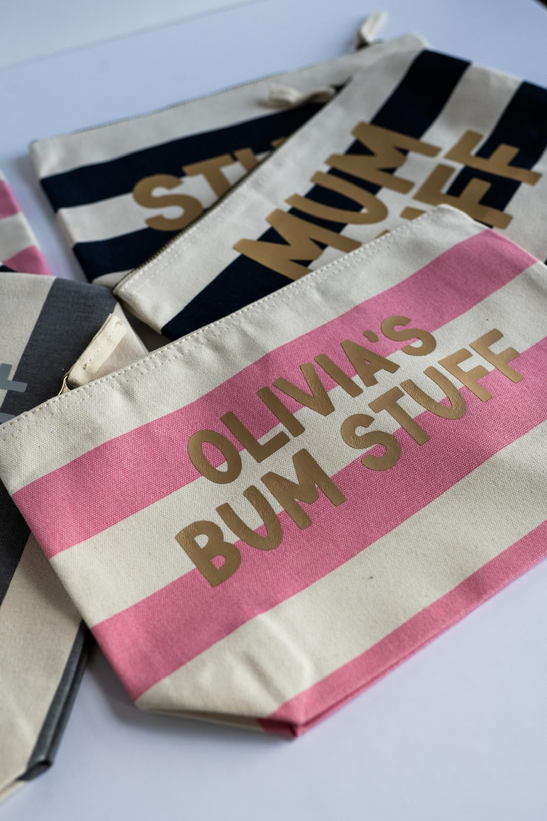 Personalised “stuff” pouches