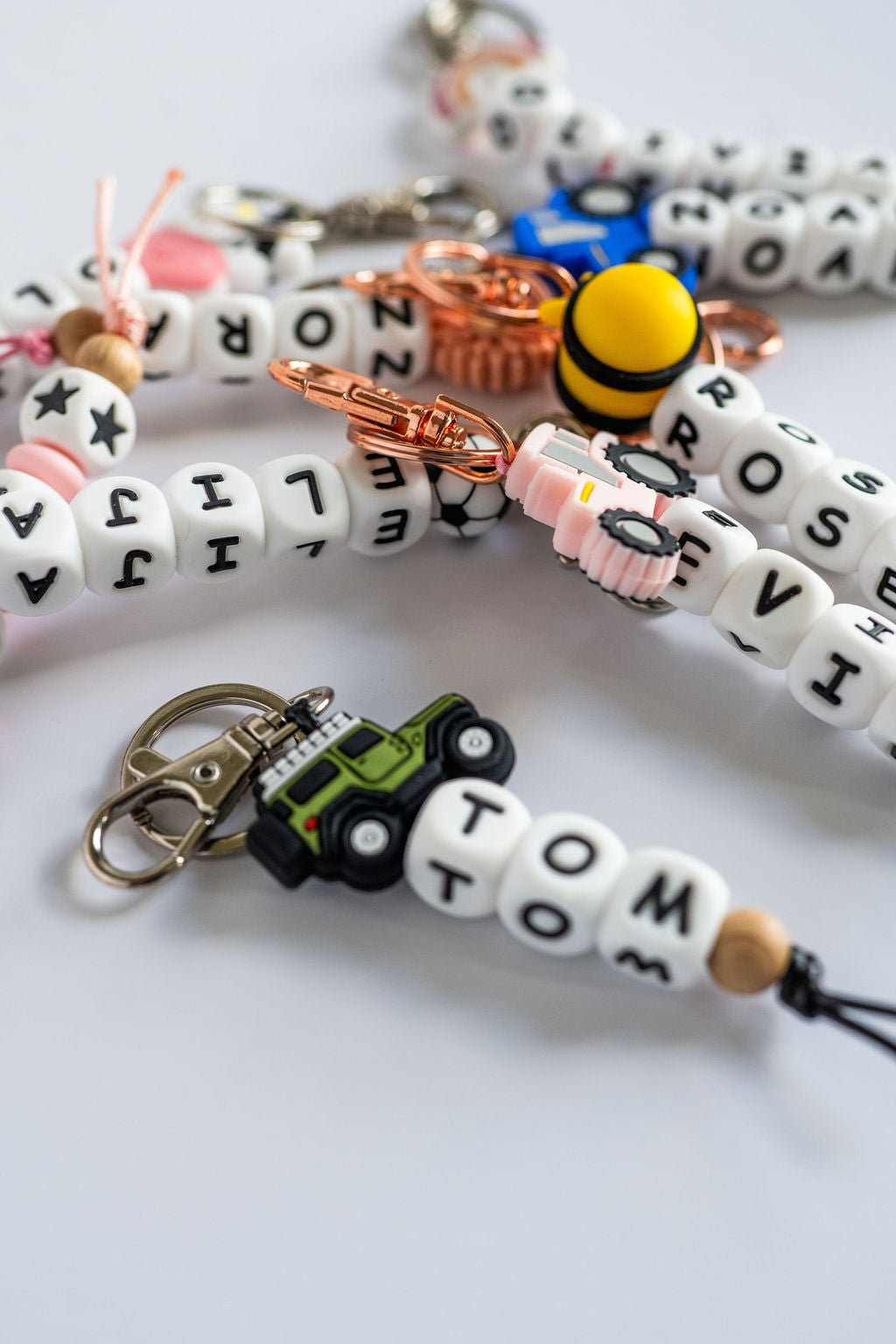 *Personalized beaded keyring