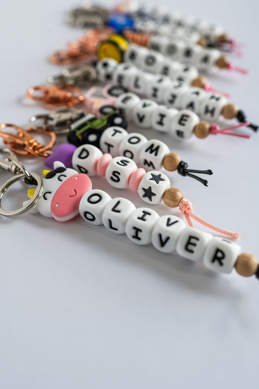 *Personalized beaded keyring