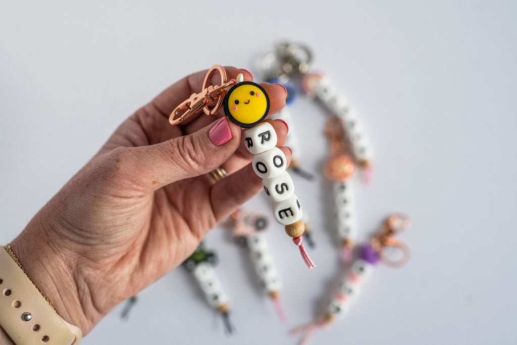 *Personalized beaded keyring