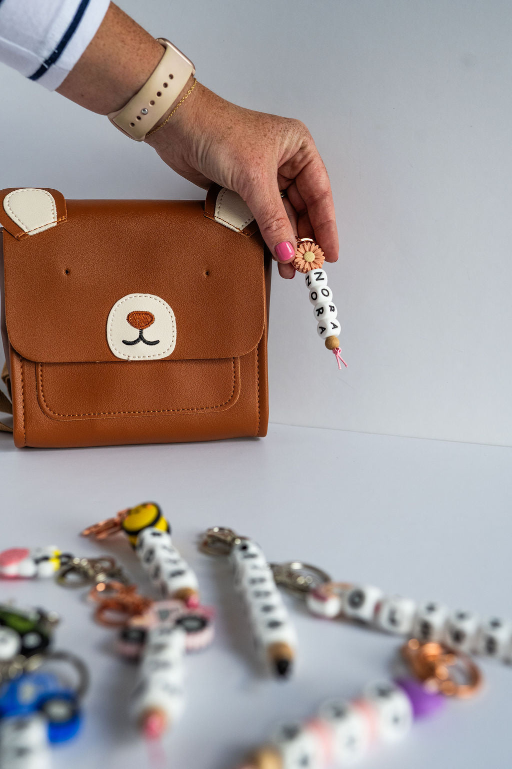 *Personalized beaded keyring