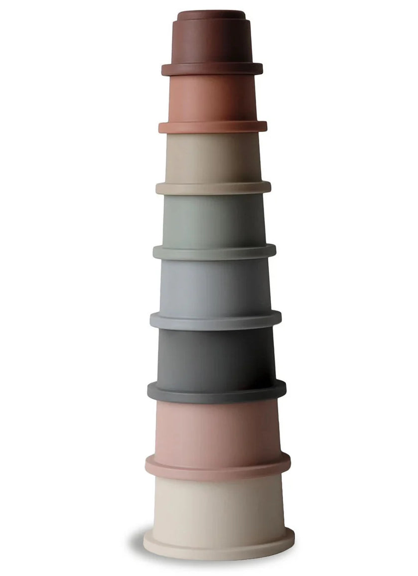 Mushie stacking cups