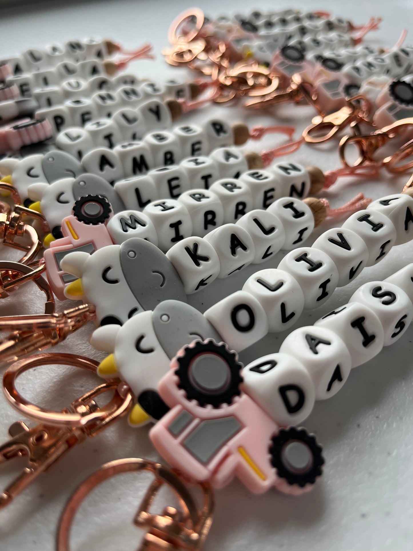 *Personalized beaded keyring