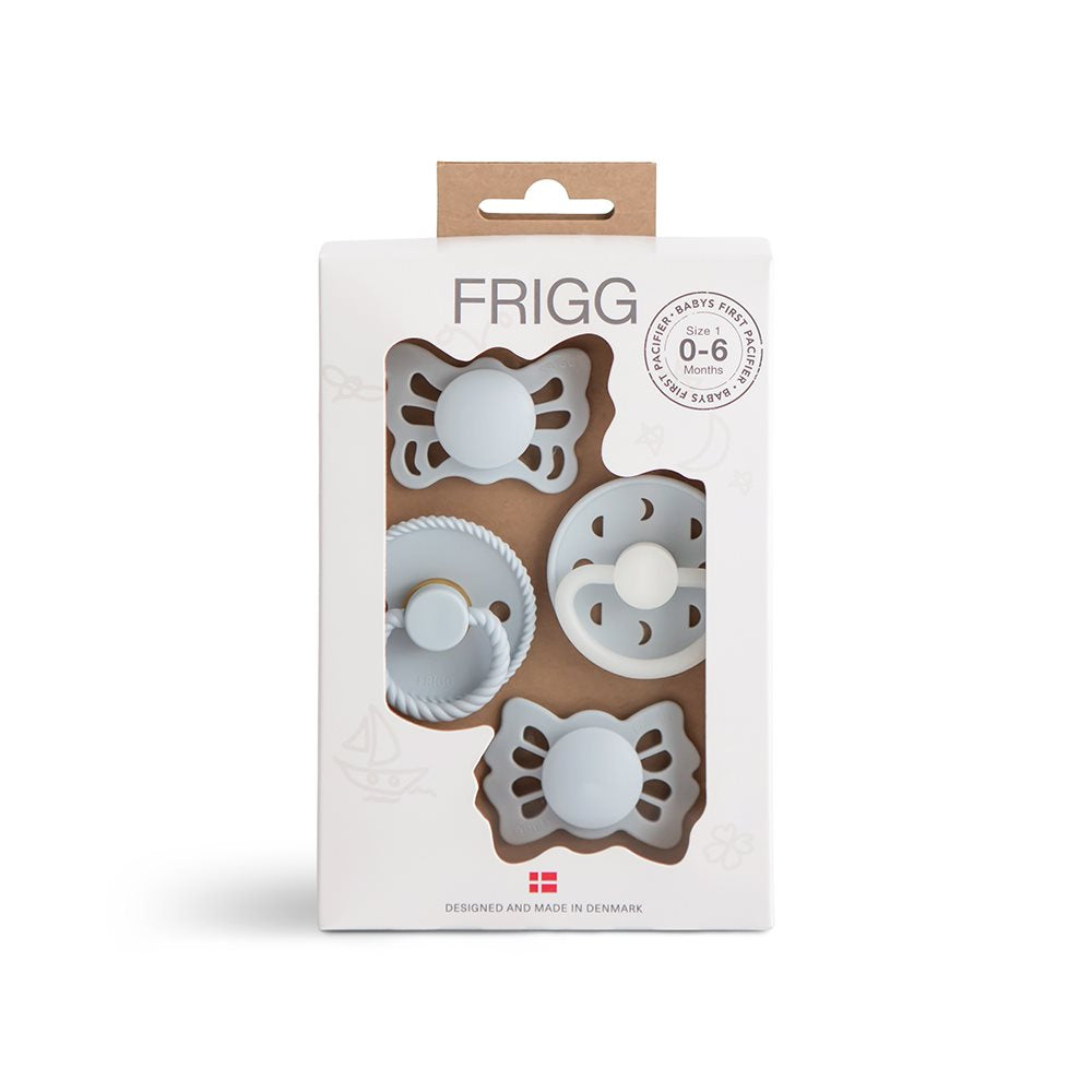 Frigg - first pacifier - moonlight sailing - POWDER BLUE (4 PACK)