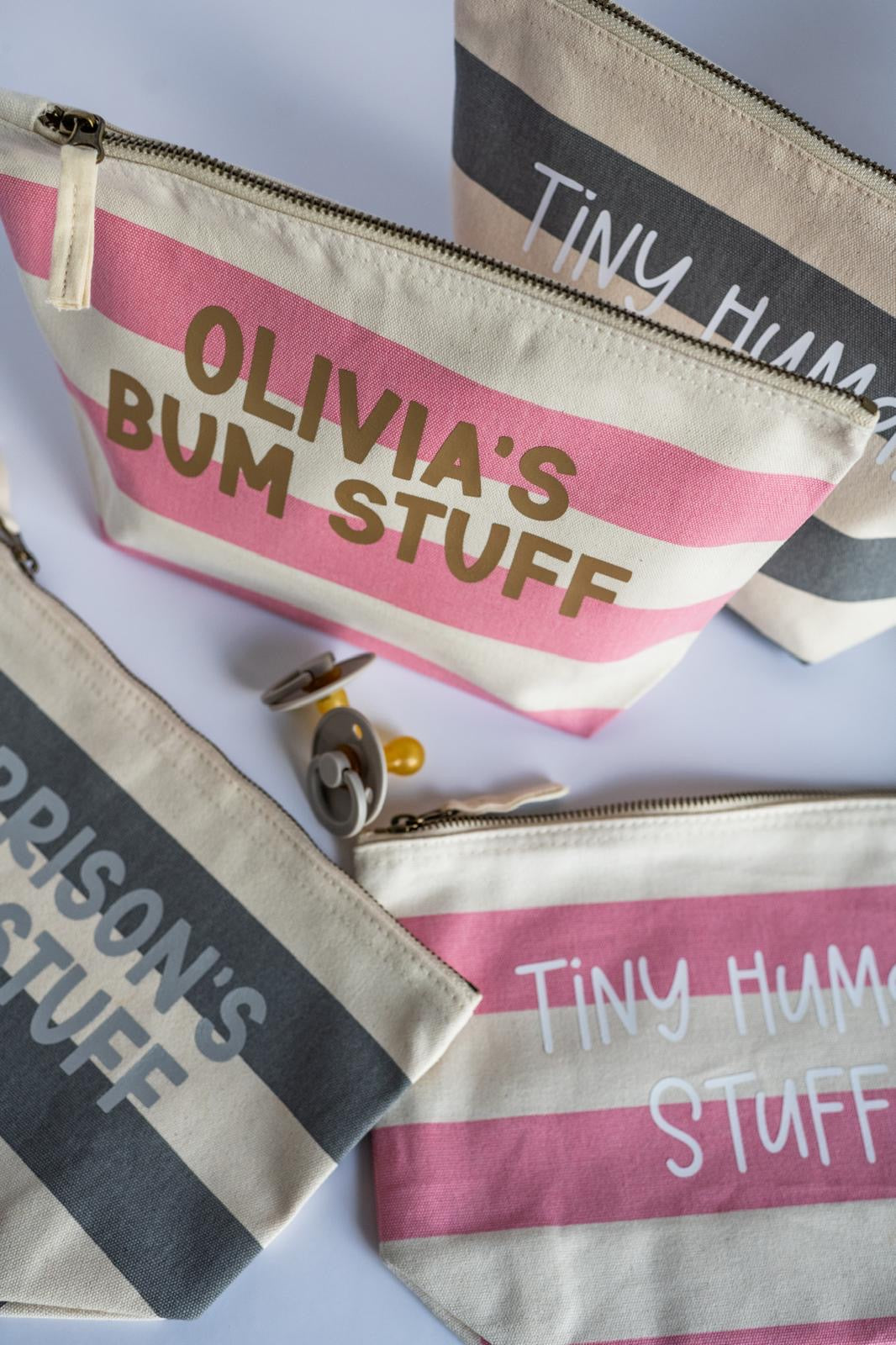 Personalised “stuff” pouches