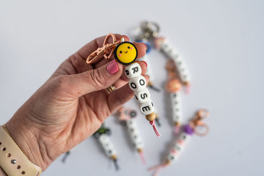 *Personalized beaded keyring