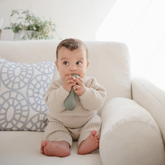 Mushie Teething Rattle Toy